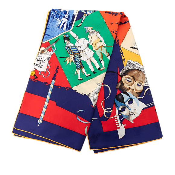 Hermes Accessories - Pre-Loved Hermes Le Carnaval de Venise Silk Scarf 90